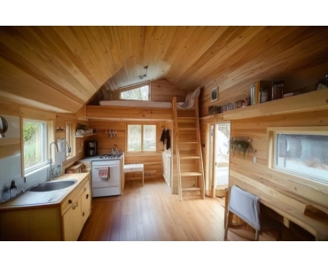 Add A Knotty Pine Paneled Kitchenette To Your Cabin