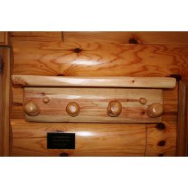 Knotty Pine 4 Peg Shelf/Coat Rack