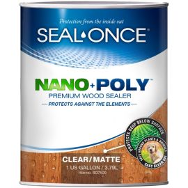 Seal-Once - NANO + POLY Premium Wood Sealer - Clear & Ready Mixed Colors (1 Gallon)