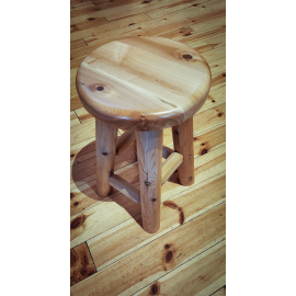 Cedar Log Stool 24"