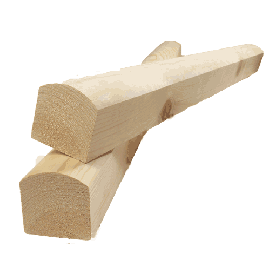4 x 4 Pine D Trim