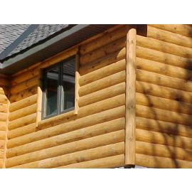 6" Cedar Vertical Outside Log Corner (10 Foot Smooth )