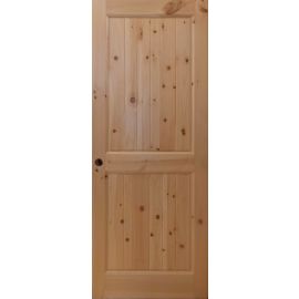 Knotty Pine Door - Raised 2 Panel Insert w/Grooves
