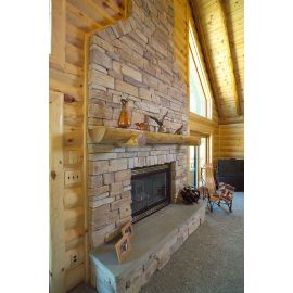 up to 10 foot long log mantle