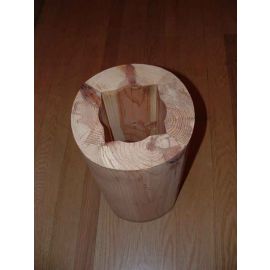 Cut-away of Pine Log Post Cover