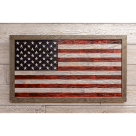 Wooden American Flag - Large 24" x 41"