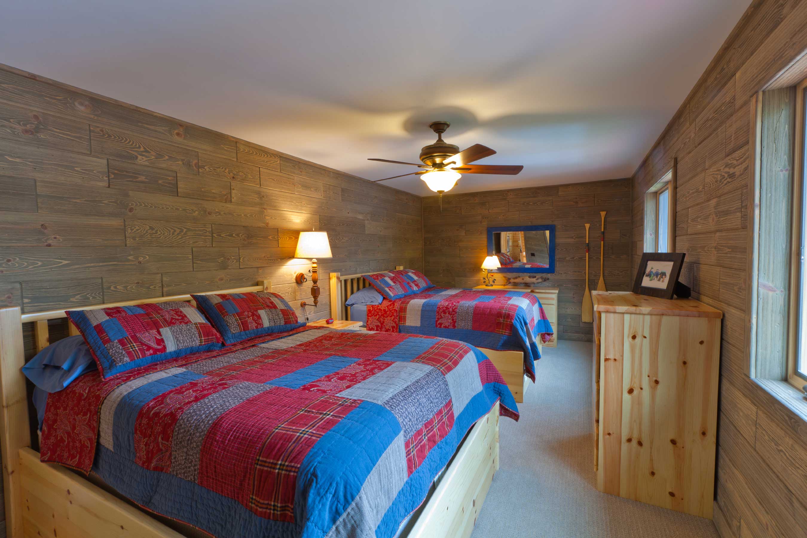Barnwood paneling bedroom
