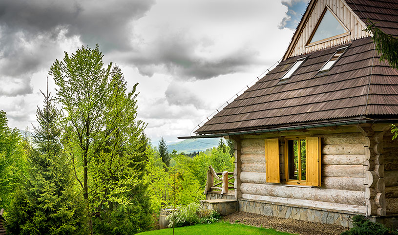 Choosing Doors & Shutters for Your Log Siding Cabin