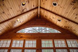 Use Knotty Pine for Your Log Cabin Ceilings